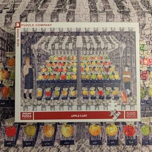 New York Puzzle Company 500 Piece Apple Cart Jigsaw Puzzle